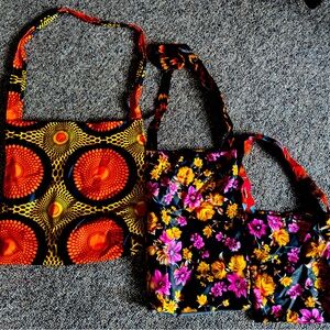 African floral print‎ tote bag